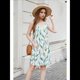 thumbnail image 5 of Vestidos de Verano Sin Mangas con Escote en V y Flores Onduladas L, 5 of 9