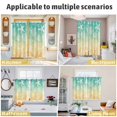 thumbnail image 5 of Teal Yellow Ombre Coastal Kitchen Curtains Window Panels, Sea Nautical Summer Beach Starfish Coral Insulated Window Treatment Curtain, Grommet Curtains for Bedroom/Living Room, 2 Piece 42"Wx45"L, 5 of 8