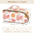 thumbnail image 4 of FORMRS Makeup Bag Travel Cosmetic Organizer for Women Fold Flat Zipper Pouch with Handle, Citrus Slice, 4 of 8