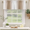 thumbnail image 3 of Khaki White Ombre Valances for Windows, Decorative Rod Pocket Window Valance Curtains, Modern Abstract Art Farmhouse Gradient Short Curtain Drapes for Kitchen/Living Room, 2 Panels, 42" W x 18" L, 3 of 8