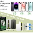 thumbnail image 7 of (2-Pack Matte Privacy Anti-Spy Screen Protector for iPhone 14 Pro Max/15 Plus/16 Plus (6.7-Inch),9H Tempered Glass,Anti-Glare,Full Coverage,Anti-Fingerprint,Auto Dust Removal,Bubble-Free, 7 of 7