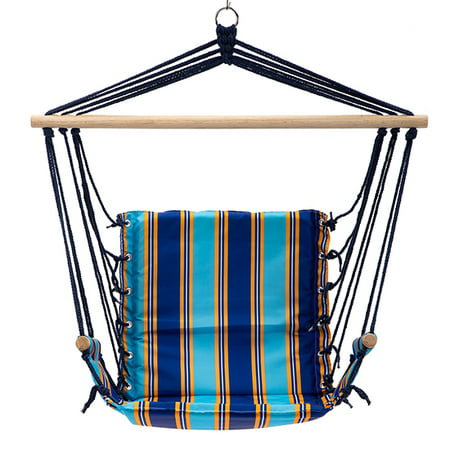 Best Patio Swing Seat Hammock Hanging Rope Chair Blue