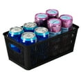 thumbnail image 6 of Simplify 4 Pack Slide 2 Stack It Small Plastic Storage Tote Baskets, Black, 6 of 9