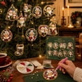 thumbnail image 4 of Christmas Decor Diamond Art Kits for Adult, 12PCS Santa Claus Wooden Pendant Kit, Special Shaped Sparkling Gems, Pre Cut Hanging Hole for Tree Entryway Window, 4 of 7