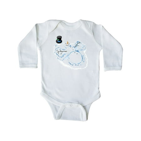 

Inktastic Snowman Angels Gift Baby Boy or Baby Girl Long Sleeve Bodysuit