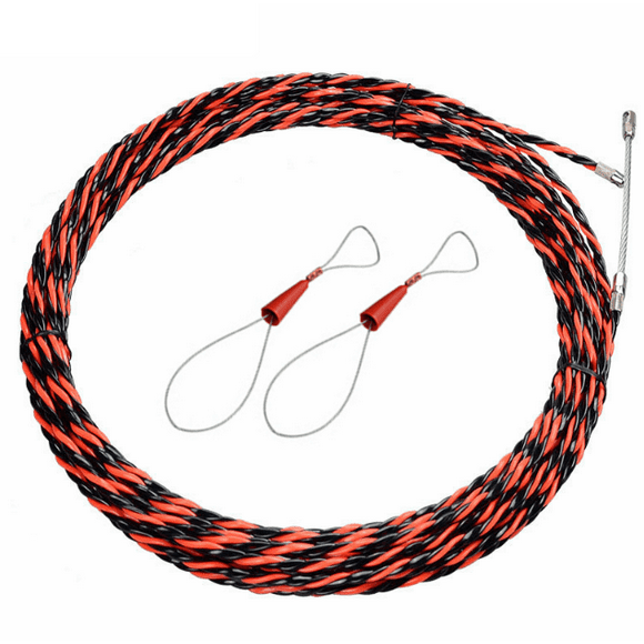 SHAR Electrician's Wire Pulling Pin, 50M-5mm Diameter Electrician's Wire Pulling Pin, Retractable Mount for Pulling and Extending Flexible Steel Spiral of Electrician's Wire Pullers.