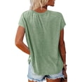 thumbnail image 7 of Oversized Tshirts for Women Cap Short Sleeve Summer Casual Crew Neck Solid Color Casual Loose Fit Mint Green Tank Tops Sizes 3XL, 7 of 7