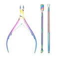 thumbnail image 3 of Cortaúñas YONGSHENG para mujeres arcoíris y lima de uñas cortacutículas profesional acero inoxidable quirúrgico, 3 of 5