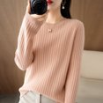 thumbnail image 2 of 2024 Women Sweaters Autumn Winter Long Sleeve Pullovers O-neck Stripe Warm Pullover Korean Fashion Bottoming Shirts Loose Jumper, 2 of 5