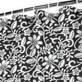 thumbnail image 3 of Aesthetic Floral Blossom and Butterfly Shower Curtain 72x72, Watercolor Garden Style with Plastic Rings, 3 of 5