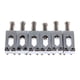 thumbnail image 5 of Puente vibrato para guitarra eléctrica, juego de 6 piezas, incluye soporte de cuerdas y barra inferior, compatible con Fender, color plateado, material metálico., 5 of 6