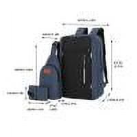 weibbin Backpack Three Piece Set. Large Capacity USB Student Backpack. Suitable For School And Outdoor Travel.Computer Bag For Men And Women With Large Capacity