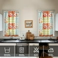 thumbnail image 2 of 2 Panels Kitchen Window Curtains with Rod Pocket over Sink Pioneer Colorful Floral Small Window Treatment Cafe Short Curtains for Bathroom Tier Drapes 27.5x39inch, 2 of 4