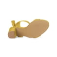 thumbnail image 5 of BLISSFUL STEP Women's Sandals Ankle Tie Back Open Toe Block Heels Yellow 10.5, 5 of 7