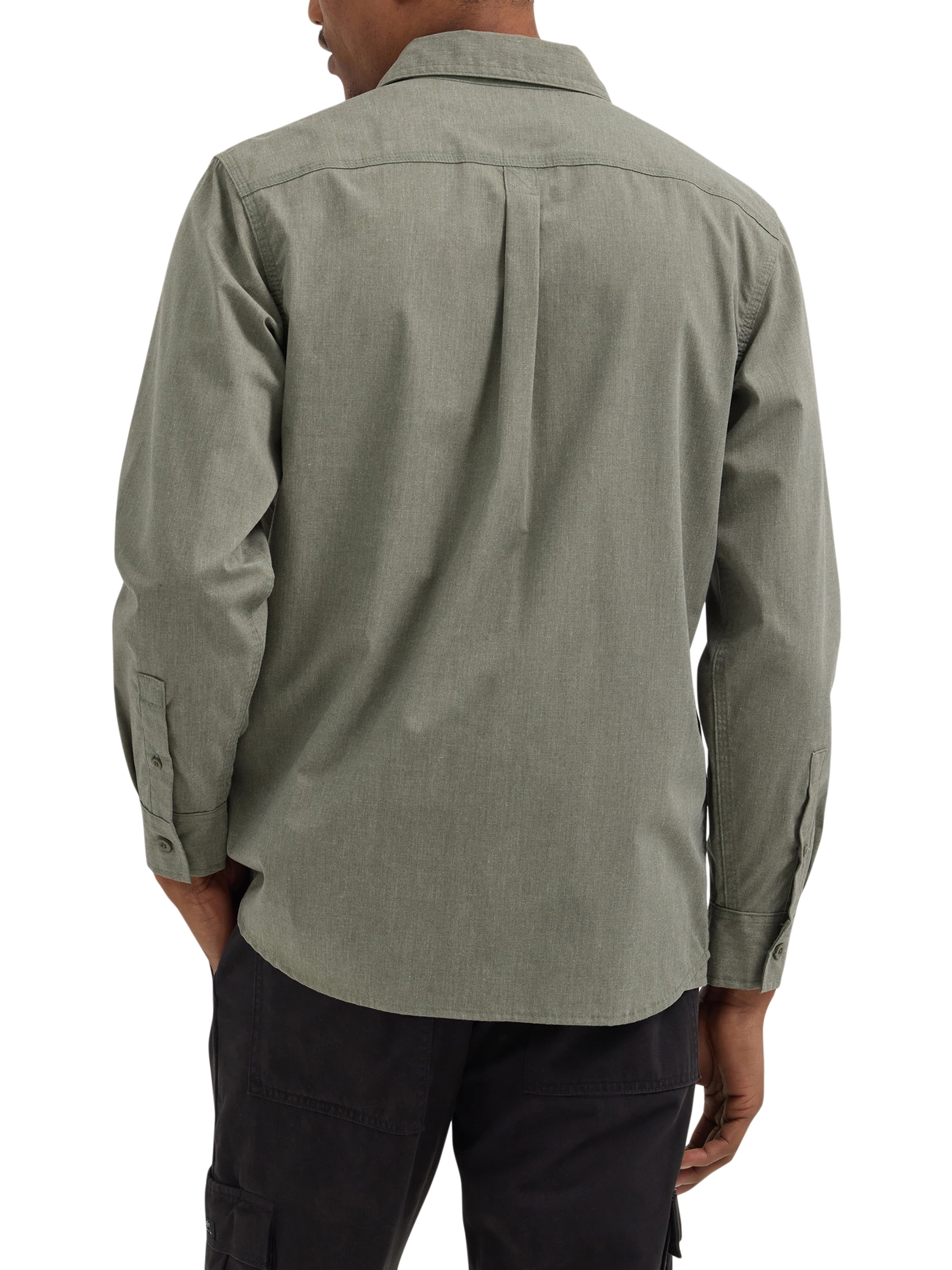 Wrangler® Men's and Big Men's Relaxed Fit Long Sleeve Woven Shirt, S-5XL