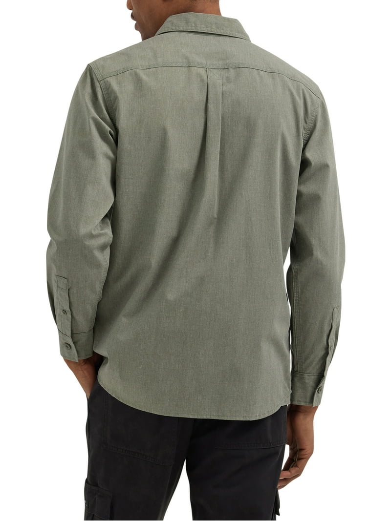 Wrangler men's Relaxed Fit Long Sleeve Shirt - Walmart.com