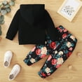 thumbnail image 6 of Otqutp Baby Birthday Outfits Set Toddler Girl Hoodie Long Sleeve Monogram Print Top Floral Pant Suit for 0 To 4 Years Elastic Pants 2PCS Fall Winter Clothes, 6 of 6