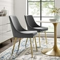 thumbnail image 2 of Modway Viscount Upholstered Fabric Dining Chairs - Set of 2 in Black White, 2 of 11