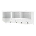 thumbnail image 6 of Tcbosik 38.58" Wall Mounted Coat Rack with 4 Hooks – Entryway Storage Organizer with 3 Cubbies for Coats, Hats, Bags, MDF Construction, White, 6 of 7