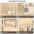 thumbnail image 6 of Over The Door Hooks,BUSATIA Door Hanger Hooks for Hanging, Over The Door Towel Racks for Bathroom with 14 Coat Hooks, Over The Door Hanger for Coats and Towels, White, 6 of 6