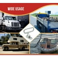 thumbnail image 5 of 6-5/16" (W) x 4-3/4" (D) Silver Galvanized Steel Trailer Folding Step - Fold Down Utility Bed Body Safety 440 LBS Reliable Grab Handle or Step for Trailer RV Bus Camper, 5 of 7