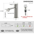 thumbnail image 3 of Bathroom Faucet 1 Hole, Brushed Nickel Bathroom Sink Faucet with  Pop-up Drain  Lines and Deck, Modern Waterfall Bathroom Faucets Single Handle, JJL-MP-7001BN, 3 of 9
