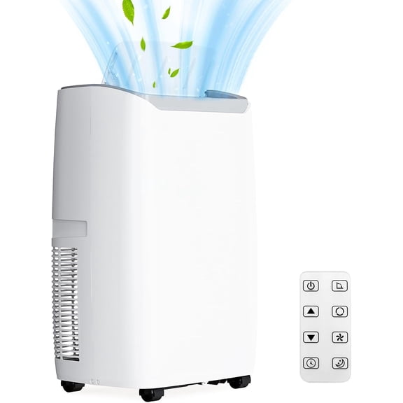 Portable Air Conditioners 12000BTU, 4-in-1 Portable Air Cooler with Sleep Mode, Auto Swing, Dehumidifier & Fan Modes, LED Display Air Conditioners for Bedroom, Office, Easy-to-Clean Washable Filter