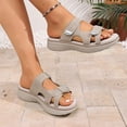 thumbnail image 4 of Rokment Orthopedic Walking Nursing Slip on Sandals for Women with Adjustable Straps 2026 Beach Summer Comfortable Arch Support Memory Foam Platform Casual Slippers C Size 8.5, 4 of 9