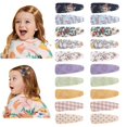 thumbnail image 1 of JIAHANG 20 pinzas para el pelo con estampado floral para niñas en un par de horquillas de algodón con pasadores antideslizantes, accesorios finos para el pelo para niños pequeños (color B), 1 of 5