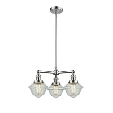 Innovations 207-PC-G534-LED Small Oxford 3 Light Chandelier part of the Franklin Restoration Collection, Polished Chrome