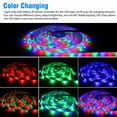 thumbnail image 3 of LED Strip Lights 16FT/32FT 300 LEDs with 44 Key Remote, IP65 Waterproof Flexible Color Changing Rope Light for Indoor Outdoor Bedroom, Kitchen, Party Decor, 3 of 13