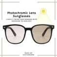thumbnail image 2 of Photochromic Lens Sunglasses Classic Square Horn Rim Unisex UV400 Black Pink, 2 of 5
