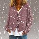 thumbnail image 1 of Puntoco Chaqueta Informal Con Botones Y Estampado De Moda Para Mujer, 1 of 5