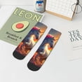thumbnail image 7 of Pofeuu Rainbow Sunset Cloud White Horse Print 30cm Socks, Adult Running Hiking Socks for Youth and Adult, 7 of 7