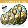 thumbnail image 2 of Hot air Balloon Above a Colorful Autumn Forest Suncatcher Indoor/Outdoor Stained Glass Window Hanging Handmade Suncatchers Decoration for Home Garden Christmas Party Wedding Housewarmin, 2 of 6