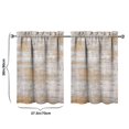 thumbnail image 4 of Gray Abstract Oil Painting Kitchen Curtains - Vintage Tier Cafe Curtains for Bathroom Living RV Rod Pocket Window Drapes 36 Inch 2 Panels Set 28"x36" Window Treatment Tiers, 4 of 4