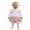 Pink, variant on Toddler Girl Winter Fall Outfit Flower Sweatshirt Layered Skirt Headband