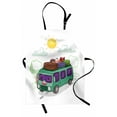 thumbnail image 1 of Camper Apron, Bus Loaded with Luggage Cruising in the Countryside Hippie Van Outdoor Activity, Unisex Kitchen Bib with Adjustable Neck for Cooking Gardening, Adult Size, Multicolor, by Ambesonne, 1 of 4