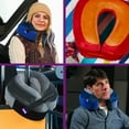 thumbnail image 4 of Cabeau Evolution Earth Memory Foam Travel Neck Pillow, One Size, Dark Blue/Green, 4 of 7