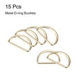 thumbnail image 3 of Metal D Rings Buckle, 15 Pack 40mm(1.57") 2.6mm Thick Welded D Rings Buckle, Gold Tone, 3 of 5