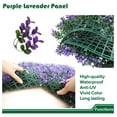 thumbnail image 4 of Grass Wall Panel 20'x20', 7Packs Artificial Greenery Wall Backdrop Faux Fence Privacy Screen Fake Hedge Topiary Boxwood Décor for Indoor Outdoor, Lavender, 4 of 8