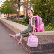 Stephen Joseph, All Over Print Lunchbox, Reusable Kids Lunch Bag, Insulated, Pink Dino