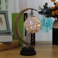 thumbnail image 3 of 3D Battery LED Night Lights Decorative Lamp Wishing Table Lamp with Rattan Ball Shape Bulb for Home Party Christmas Festival Decor, 3 of 6