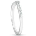 thumbnail image 2 of Pompeii 1/8ct Curved Diamond Wedding Ring 14K White Gold (G/H,I1-I2), 2 of 4