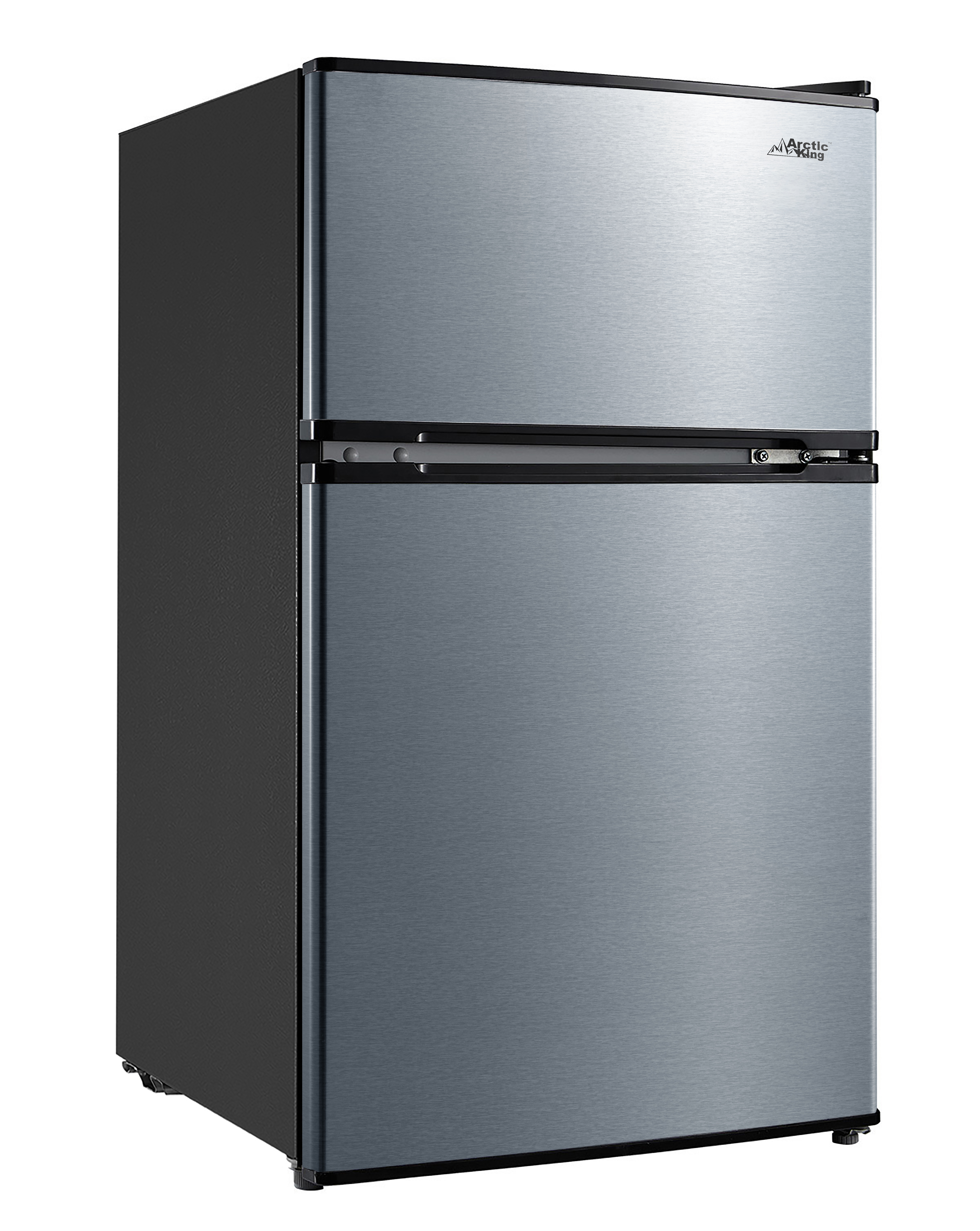 Arctic King 3.2 Cu ft Two Door Compact Refrigerator with Freezer, Black Stainless Steel look - image 2 of 18