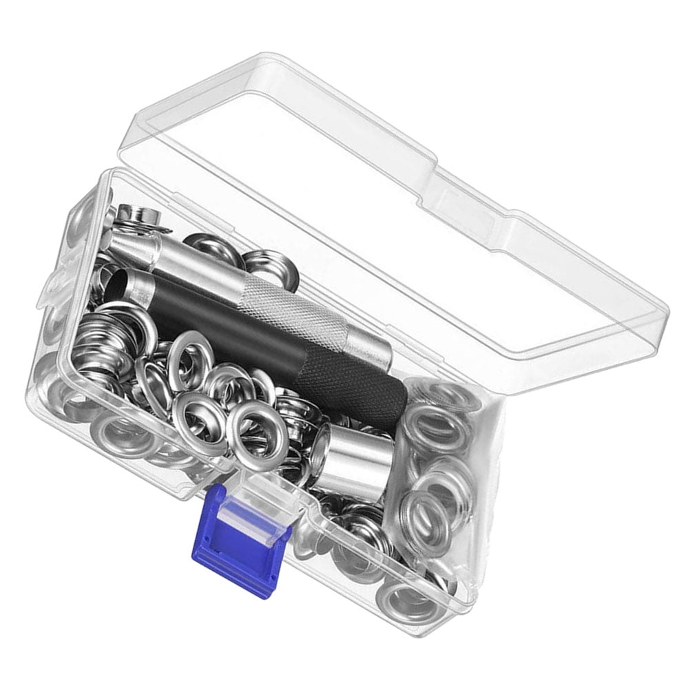 OUNONA 1 Set Grommet Tool Kit with Eyelet Punch and Shoe Eyelets in Boxed Grommets