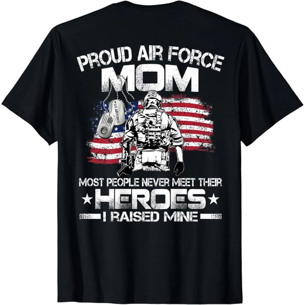 Camiseta para Mamás Orgullosas de la Fuerza Aérea - Graduación USAF - Heroínas