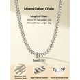 thumbnail image 7 of PROSTEEL Chunky Miami Cuban Link Curb Chain Necklace for Women Fashion Choker Stainless Steel Chain Jewelry Gifts 5mm 18 Inch Unisex Size, 7 of 7