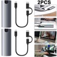 thumbnail image 1 of Carcasa de Disco Duro M.2 NGFF A USB 3 1 JShteea 2 Uds Tipo C 5Gbps para SSD 2230/2242/2260/2280, 1 of 8