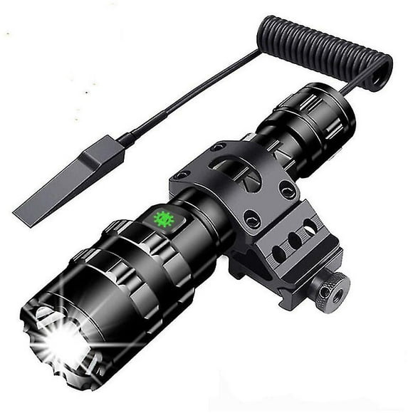 Tactical Torch 3000 Lumens Super Bright L2 Led Flashlight Usb Rechargeable 5 Light Modes Picatinny Rail Mount And Push Switch For Outdoor Fishing [ene